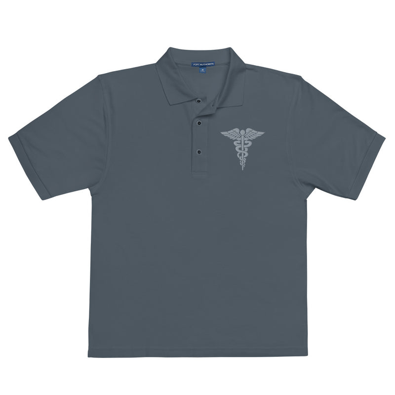 Hospital Corpsman Premium Polo Shirt - Steel Grey