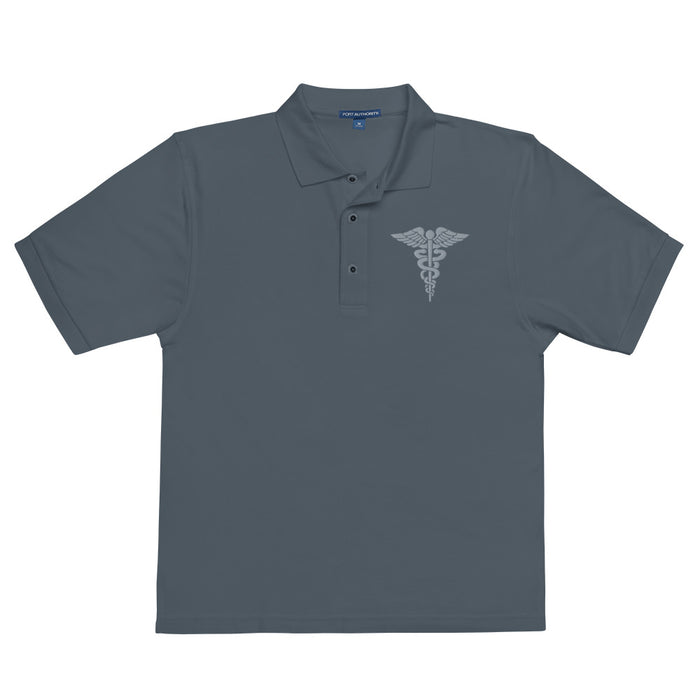 Hospital Corpsman Premium Polo Shirt - Steel Grey