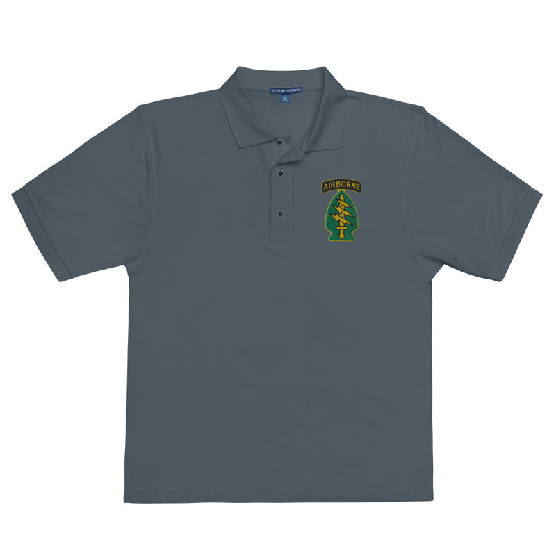 Special Forces Airborne Premium Polo Shirt - Steel Grey