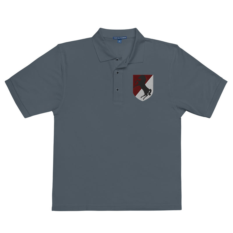 11th Armored Cavalry Regiment Premium Polo Shirt - Steel Grey