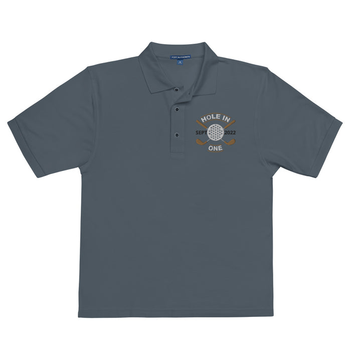 Golf Shirt Dark - Hole in One with Personalized Month and Year Men's Polo