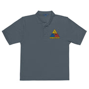 1st Armored Division Premium Polo Shirt - Steel Grey