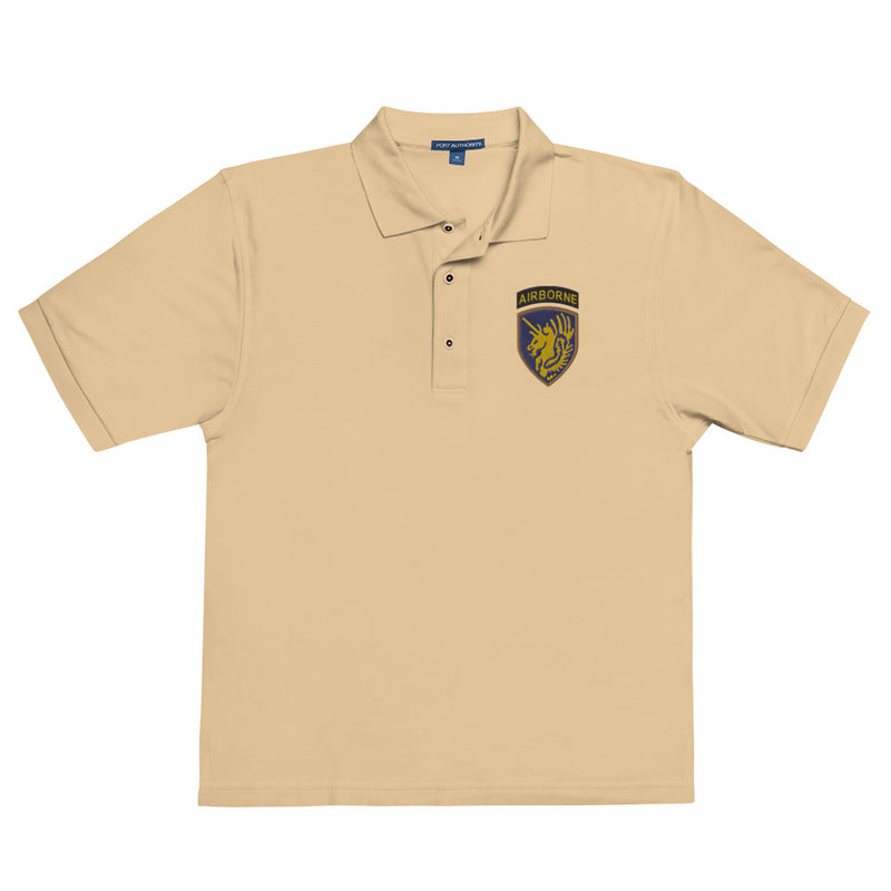 13th Airborne Division Premium Polo Shirt - Stone