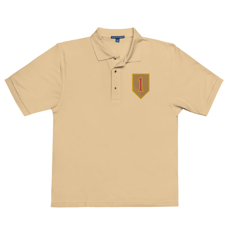 1st Infantry Division Premium Polo Shirt - Stone