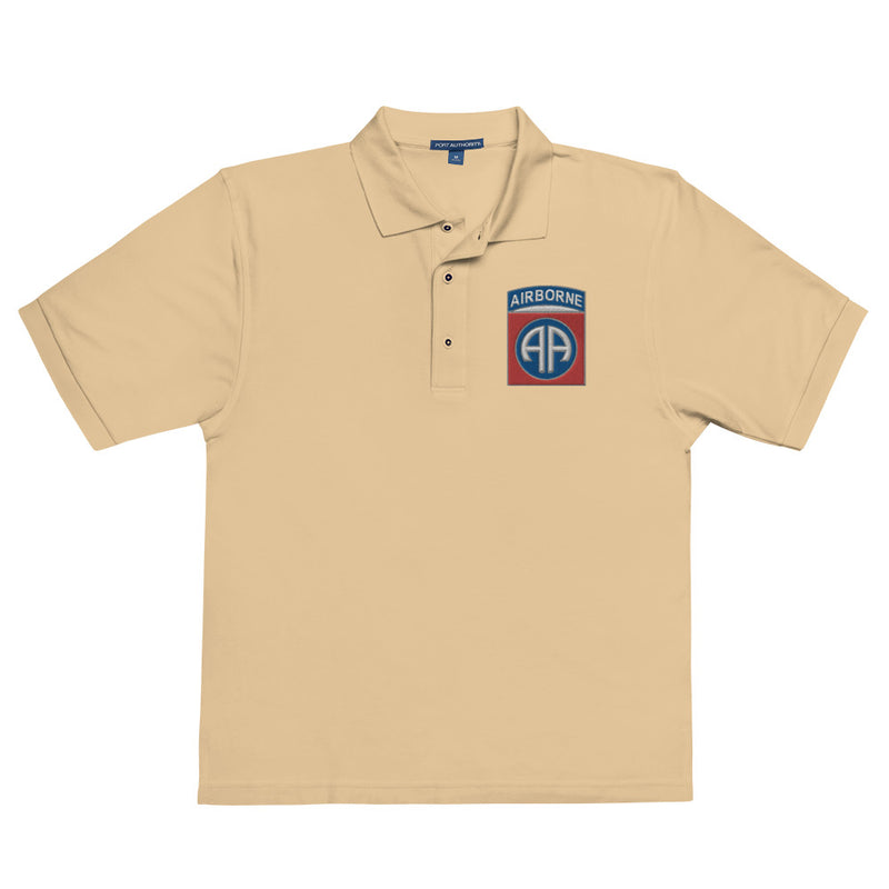 82nd Airborne Division Premium Polo Shirt - Stone