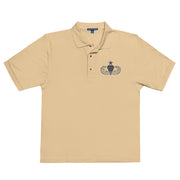 Senior Parachutist Premium Polo Shirt - Stone