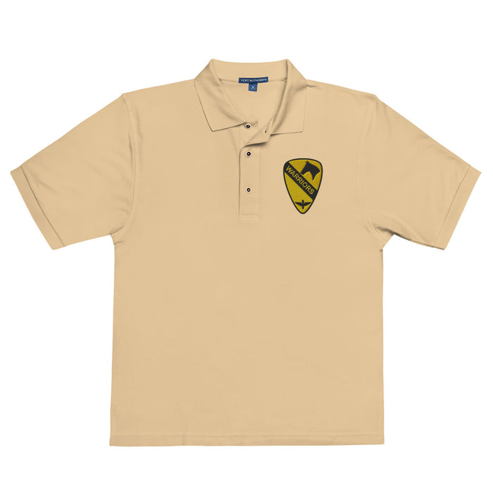 1st Air Cavalry Brigade Premium Polo Shirt - Stone