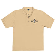 "I Broke 90" - Stone Colored Golf shirt • 65% polyester, 35% cotton pique • Relaxed fit that runs large • Flat knit collar and cuffs