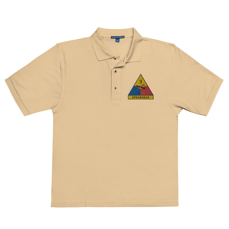 3rd Armored Division Premium Polo Shirt - Stone