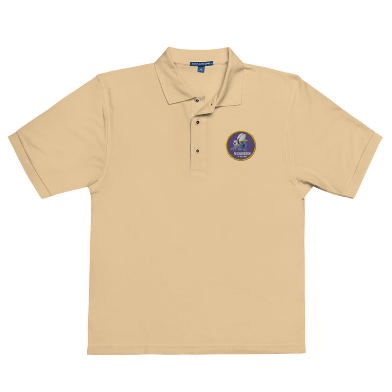 Navy Seabees Premium Polo Shirt - Stone