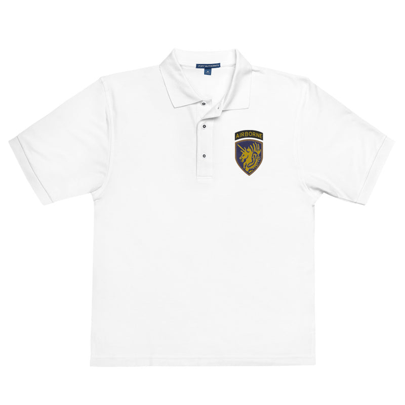 13th Airborne Division Premium Polo Shirt - White