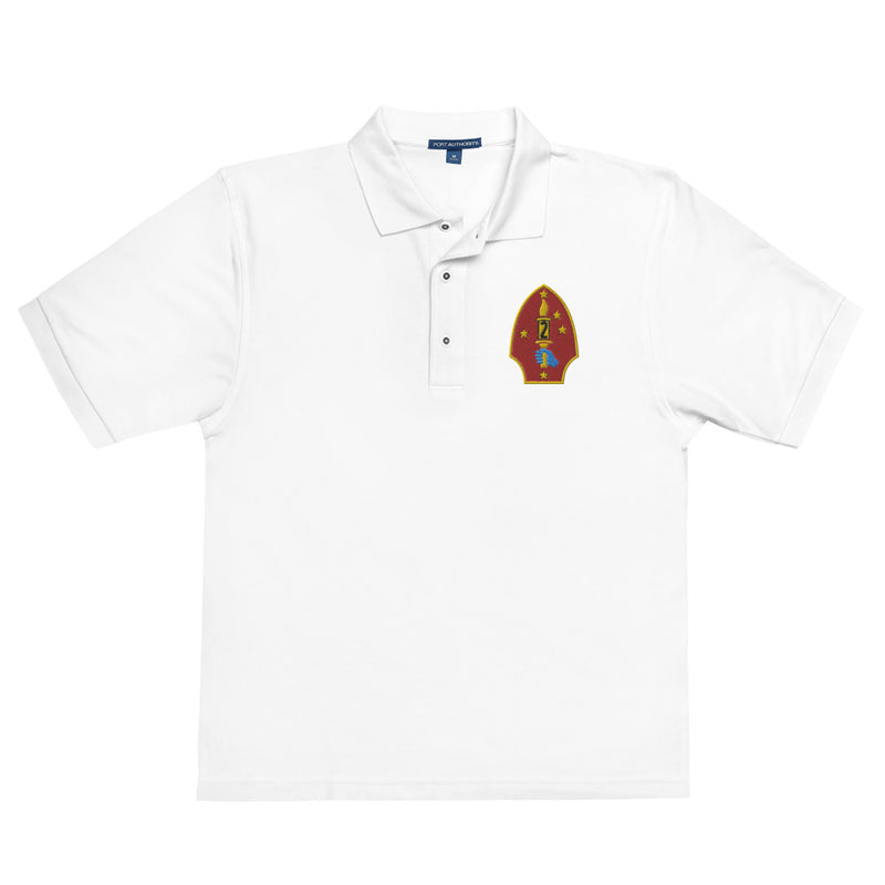 2nd Marine Division Premium Polo Shirt - White