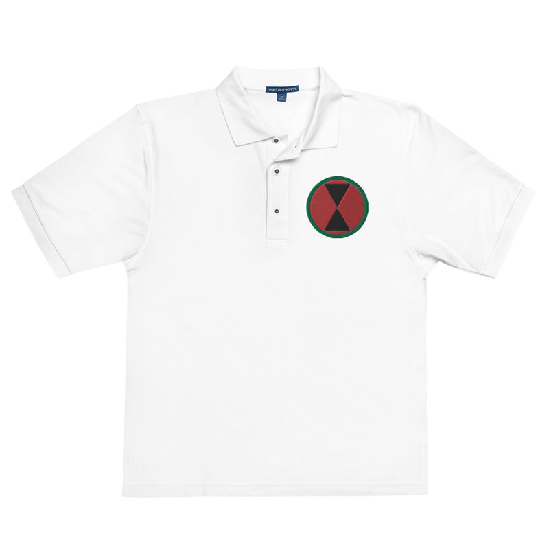 7th Infantry Division Premium Polo Shirt - White