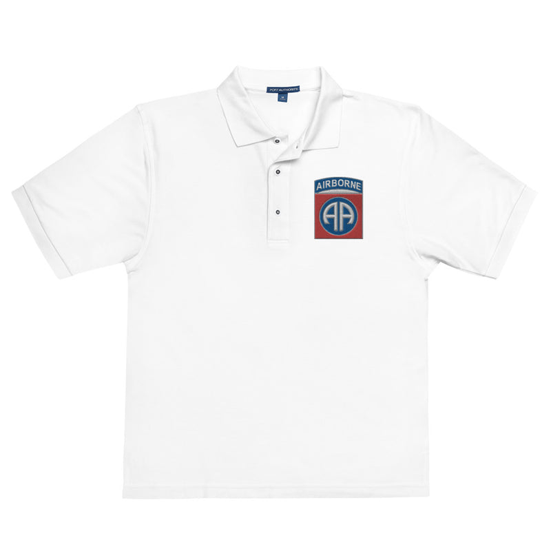 82nd Airborne Division Premium Polo Shirt - White