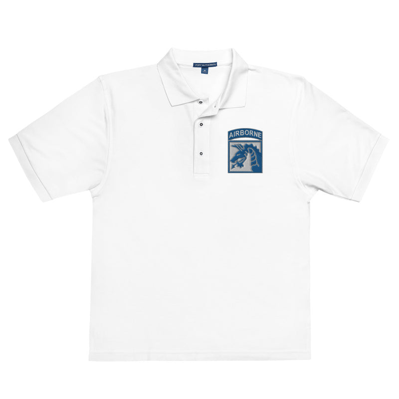 XVIII Airborne Corps Premium Polo Shirt - White