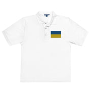 Ukrainian Flag Premium Polo Shirt - White