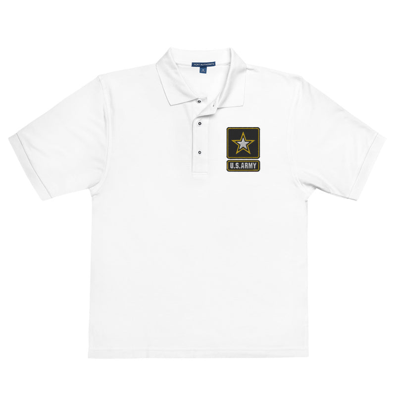 United States Army Premium Polo Shirt - White