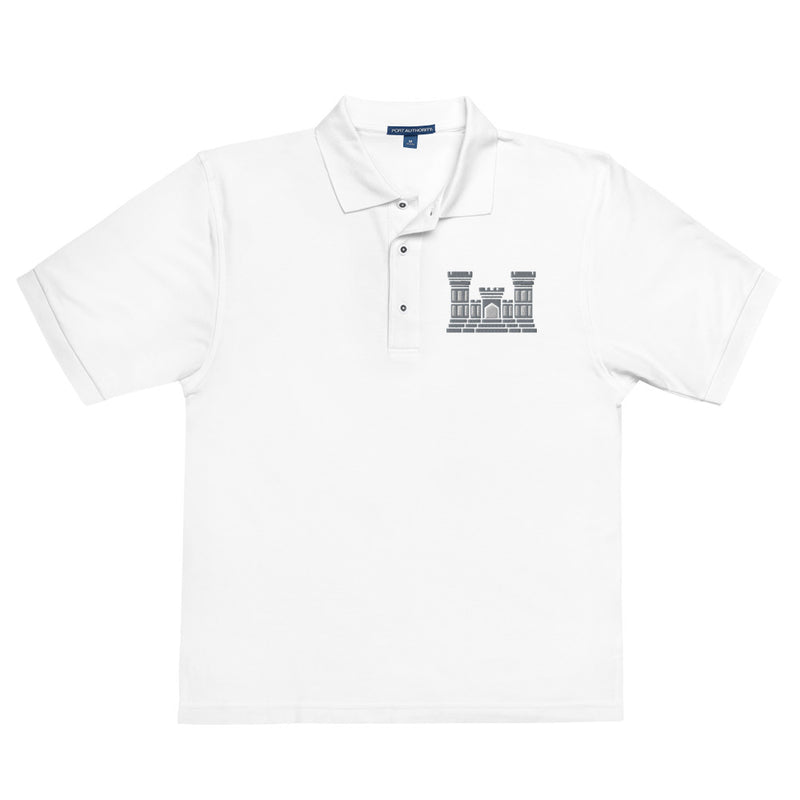 Combat Engineer Premium Polo Shirt - White