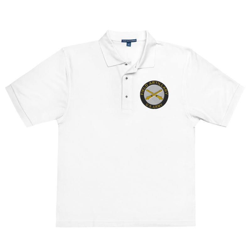 US Army Field Artillery Premium Polo Shirt - White