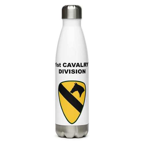 Designed with the 1st Cavalry Division logo of the US Army, this water bottle is the perfect addition for today's soldier