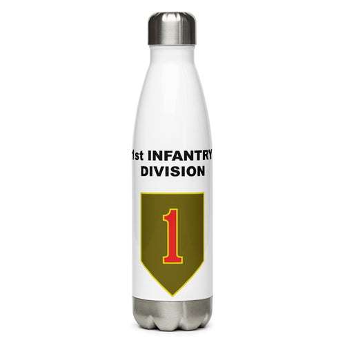 Designed with the 1st Infantry Division logo of the US Army, this water bottle is the perfect addition for today's soldier