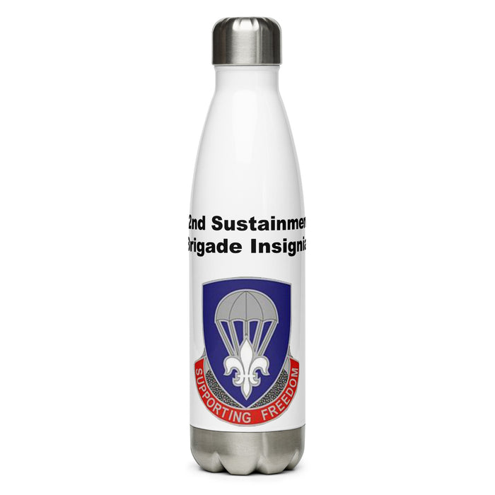 Stainless Steel Water Bottle - 82nd Sustainment Brigade Insignia
