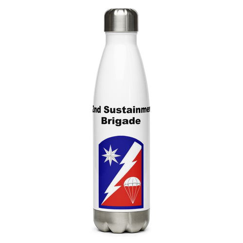 Designed with the 82nd Sustainment Brigade logo of the US Army, this water bottle is the perfect addition for today's soldier
