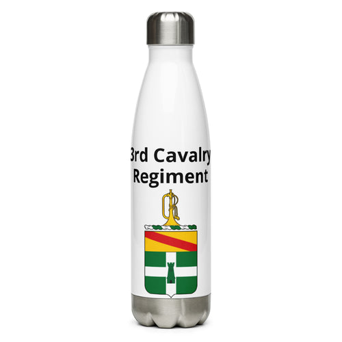Designed with the 3rd Cavalry Regiment logo of the US Army, this water bottle is the perfect addition for today's soldier