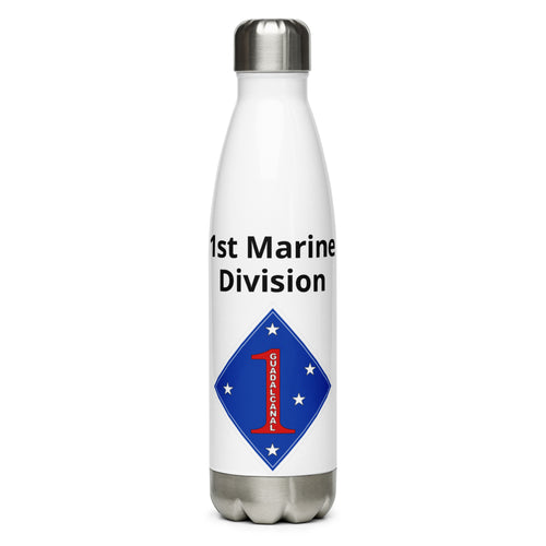 Designed with the 1st Marine Division logo of the US Army, this water bottle is the perfect addition for today's soldier
