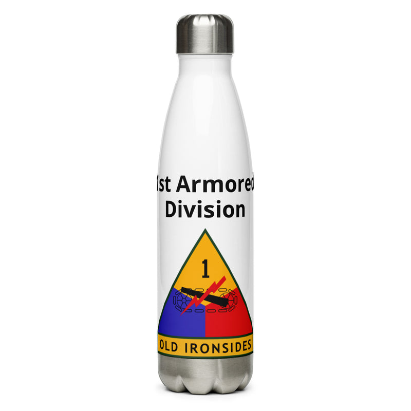 Designed with the 1st Armored Division logo of the US Army, this water bottle is the perfect addition for today's soldier