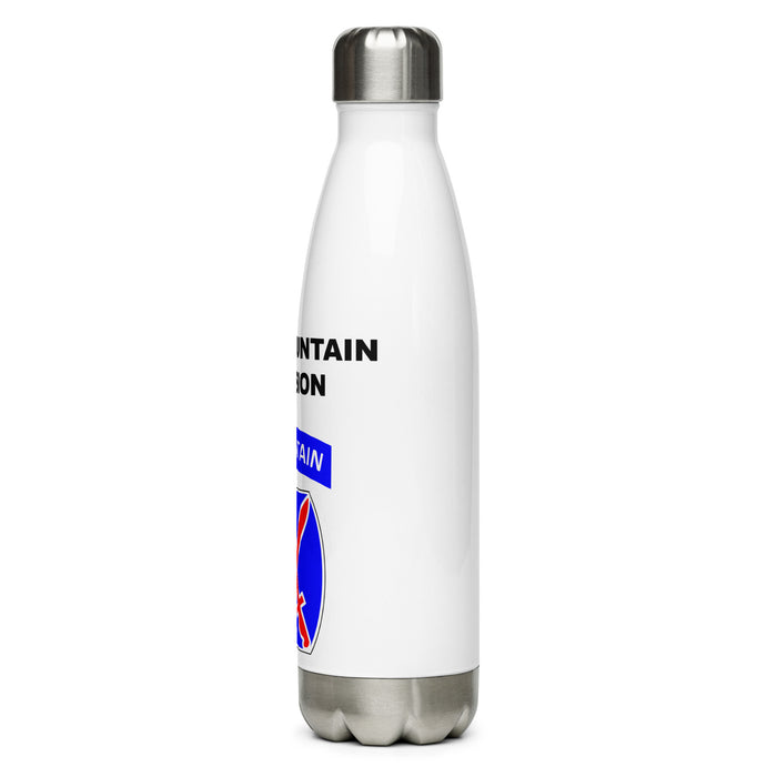 Stainless Steel Water Bottle - 10th Mountain Division