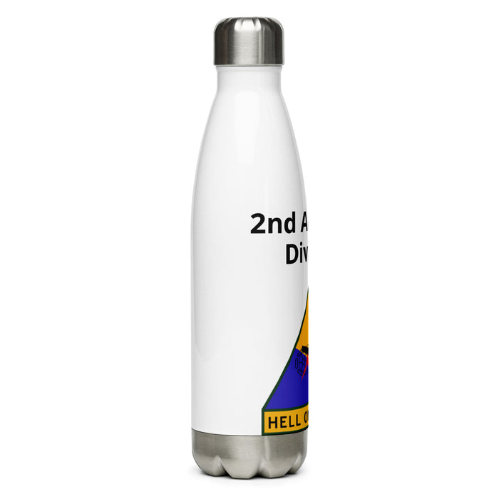 Stainless Steel Water Bottle - 2nd Armored Division