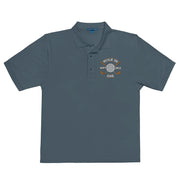 "Hole in One with Personalized Month and Year" - Steel Grey Golf shirt • 65% polyester, 35% cotton pique • Relaxed fit that runs large • Flat knit collar and cuffs