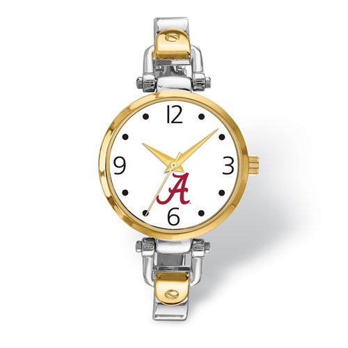 LogoArt University Of Alabama Elegant Ladies 2-tone Watch