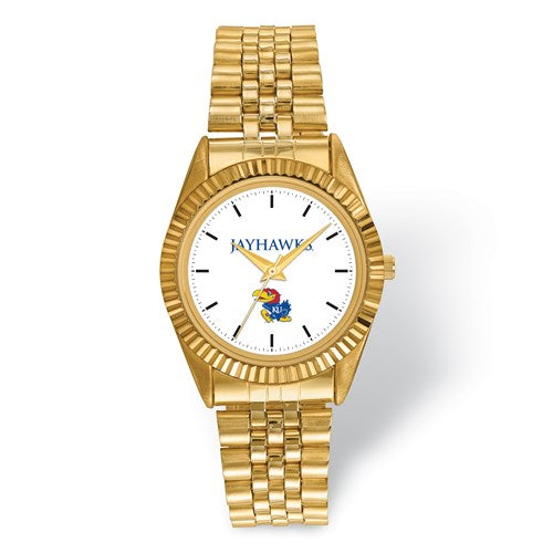 LogoArt University Of Kansas Pro Gold-tone Gents Watch