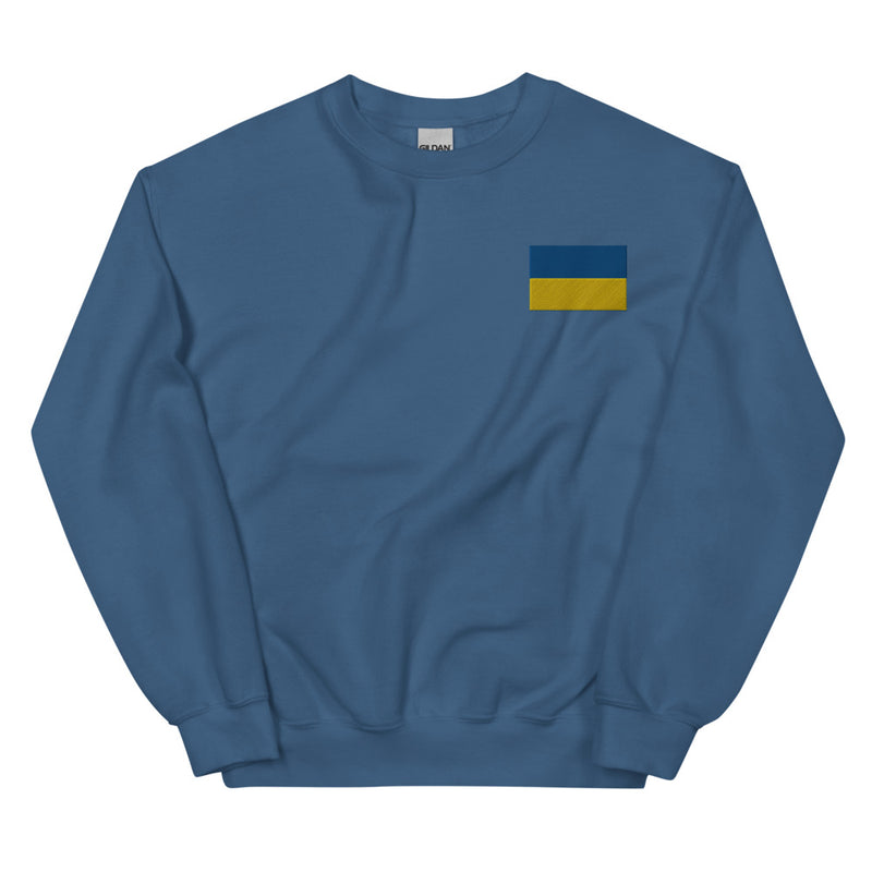 Ukrainian Flag Sweatshirt - Indigo Blue