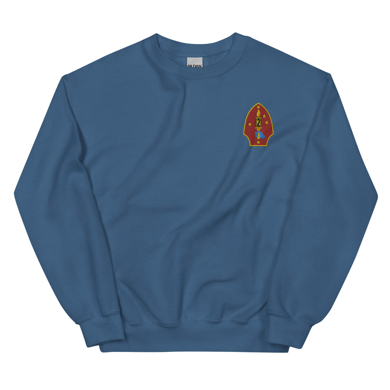 2nd Marine Division Unisex Sweatshirt - Indigo Blue
