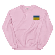 Ukrainian Flag Sweatshirt - Light Pink