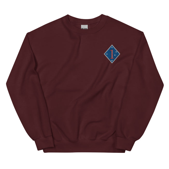 1st Marine Division Unisex Sweatshirt - Maroon