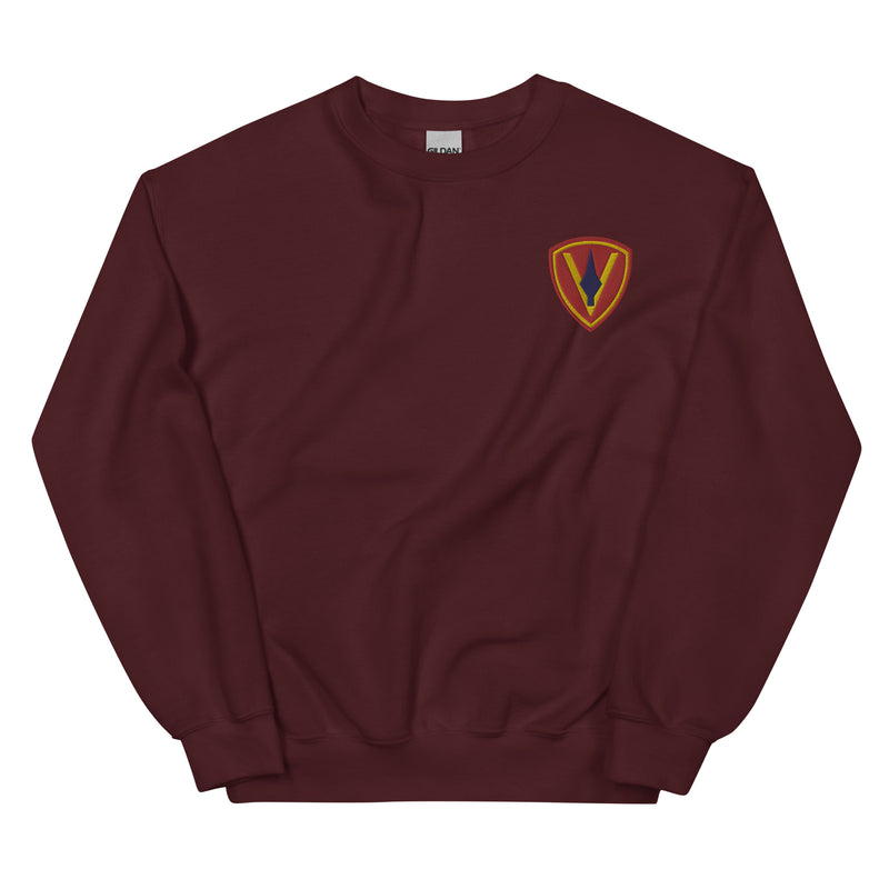 5th Marine Division Unisex Sweatshirt - Maroon