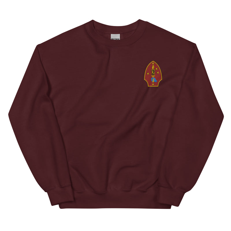2nd Marine Division Unisex Sweatshirt - Maroon