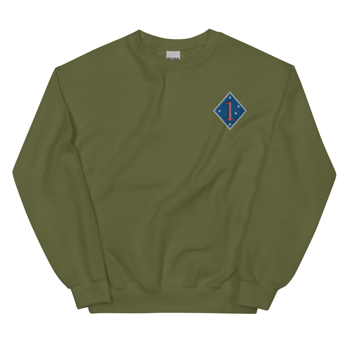 1st Marine Division Unisex Sweatshirt - Military Green