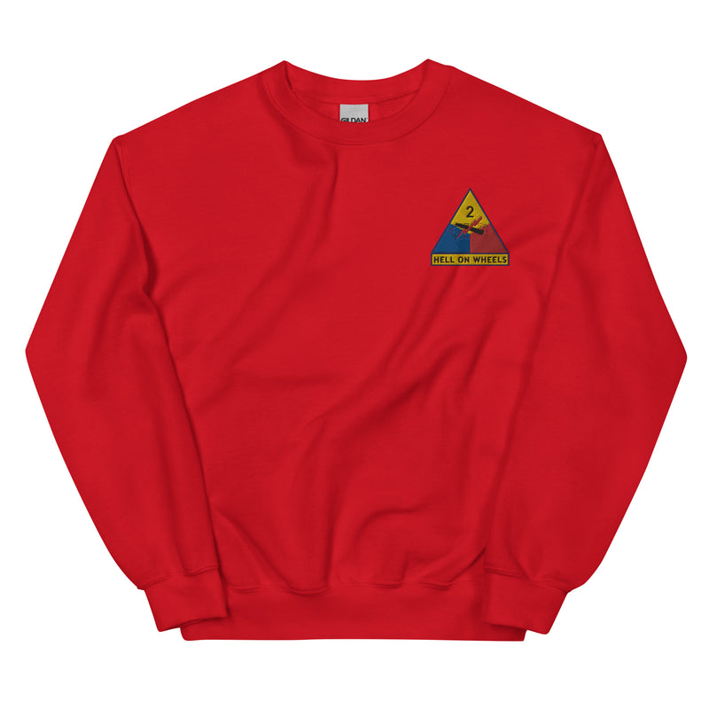 2nd Armored Division Unisex Sweatshirt - Red