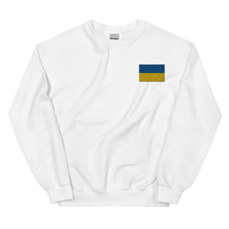 Ukrainian Flag Sweatshirt - White