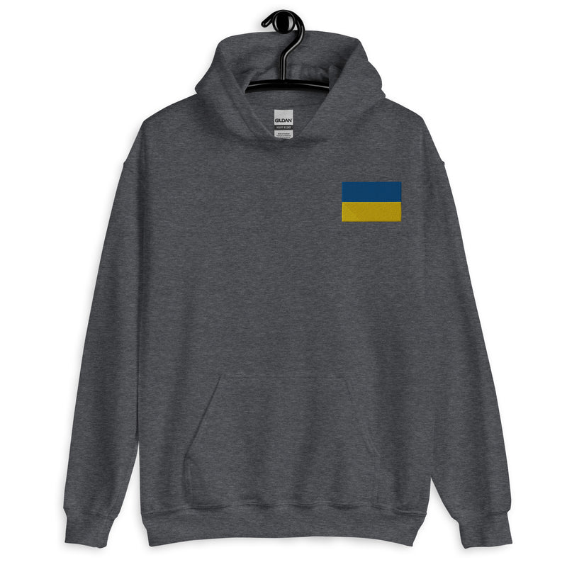 Ukrainian Flag Hoodie - Dark Heather