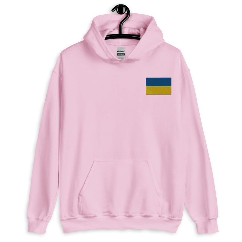 Ukrainian Flag Hoodie - Light Pink