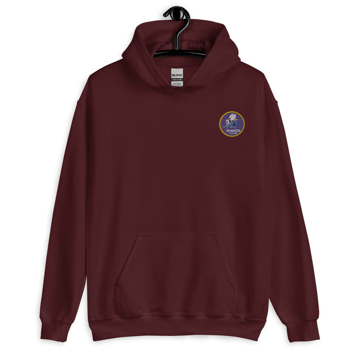 Navy Seabees Hoodie - Maroon