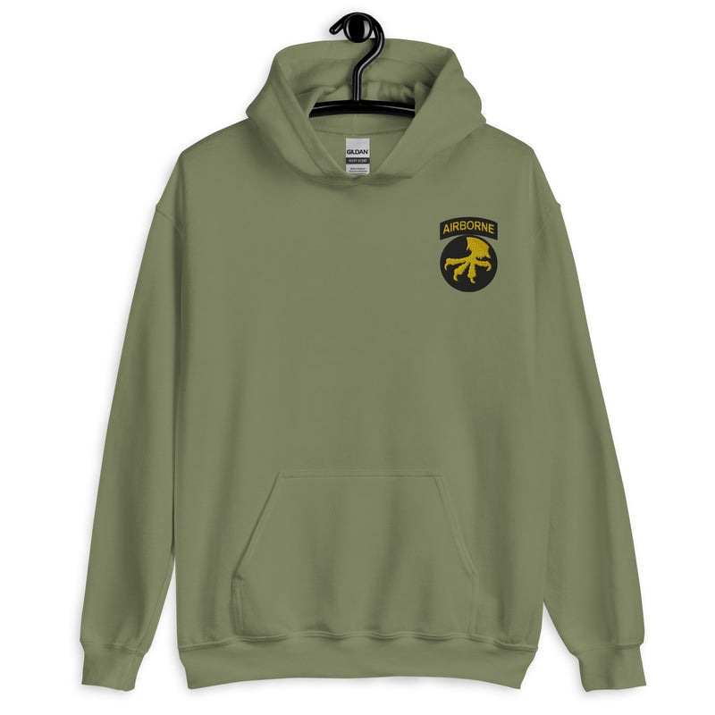 17th Airborne Division Hoodie - Military Green