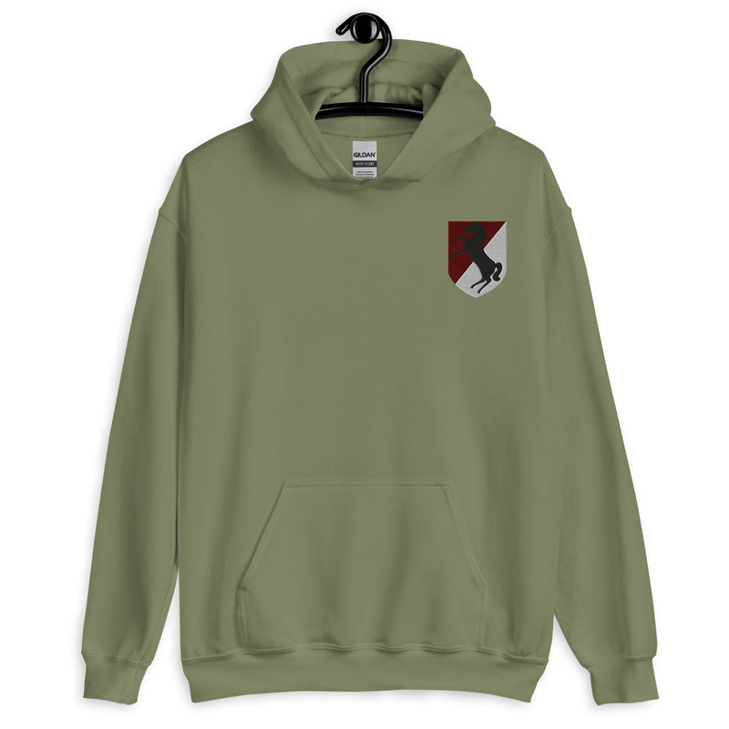 11th Armored Cavalry Regiment Hoodie - Military Green