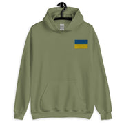 Ukrainian Flag Hoodie - Military Green